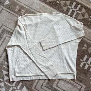 Vince Elegant Pointelle Cream Women's Sweater